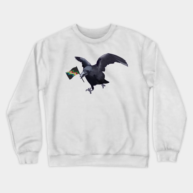 Disability Pride Crow Friend Crewneck Sweatshirt by josierichey